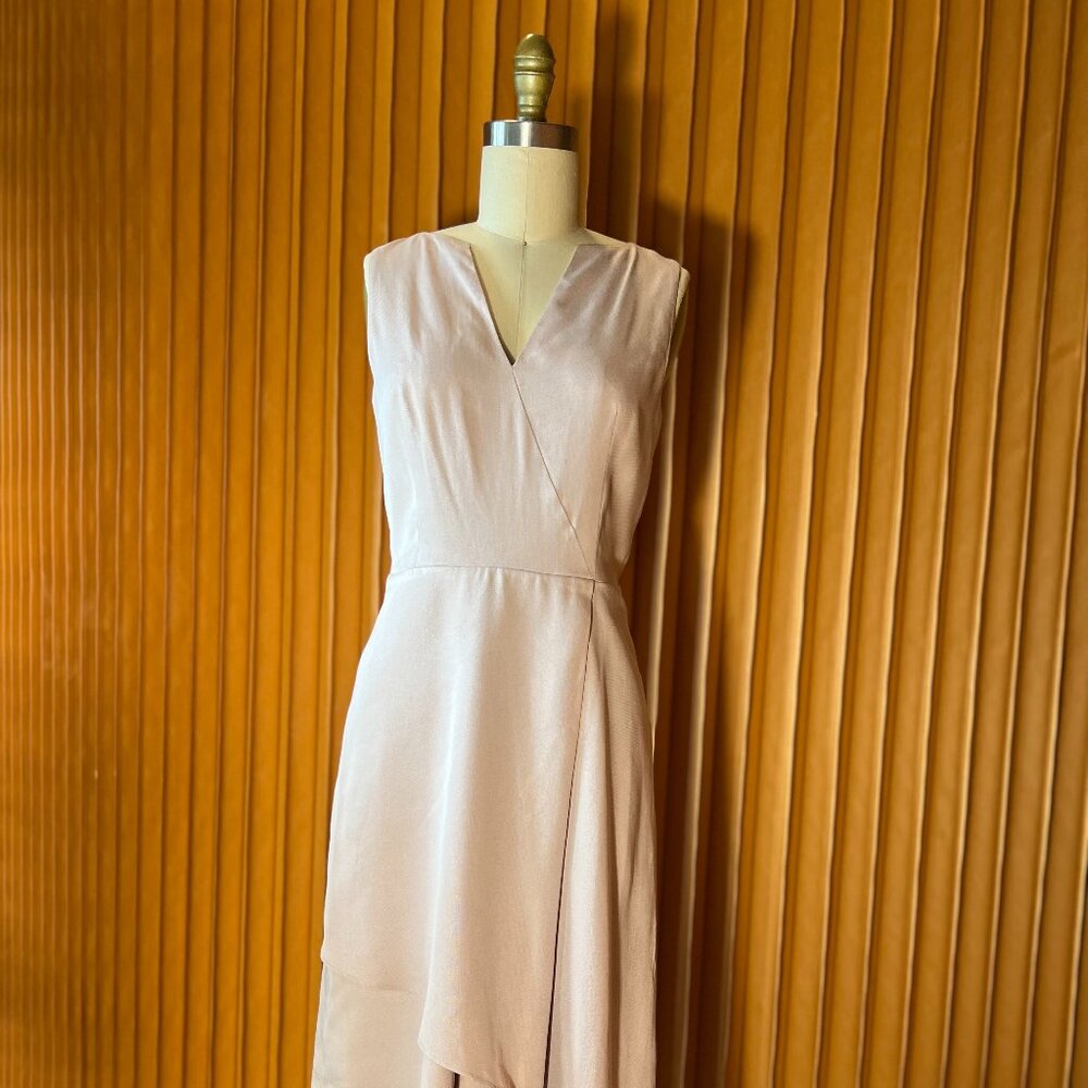J.Crew Pale Blush Asymmetric Dress
